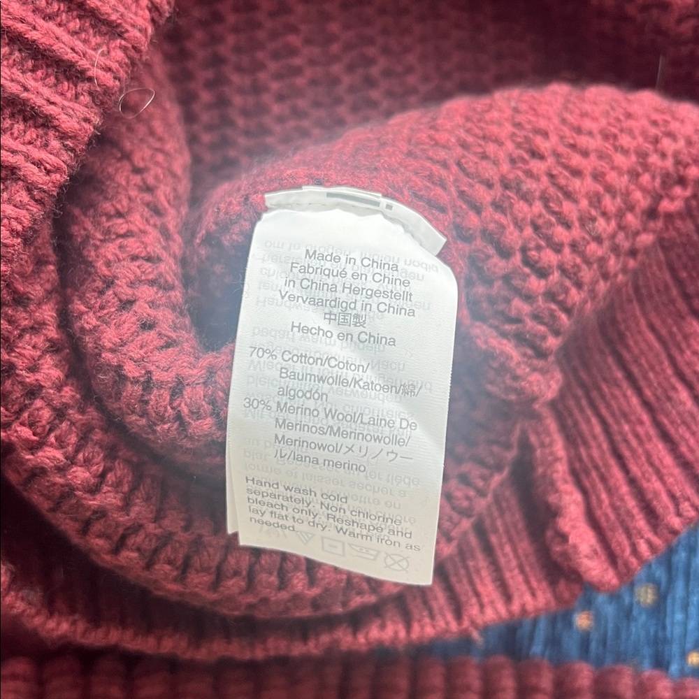 Madewell Ribbed Turtleneck Sweater - XS - Burgundy with 3 side buttons - Picture 5 of 10